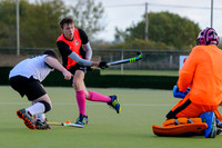 Hockey action from Harleston Magpies Men's 4 v Thetford 1