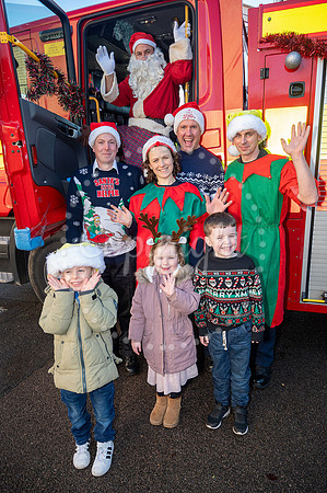 Burwell Fire StationFestive Fire Engine Grotto with Santa on th