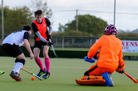 Hockey action from Harleston Magpies Men's 4 v Thetford 1