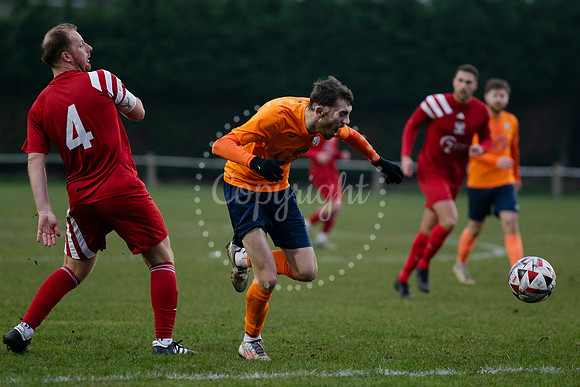 Football action from Diss Town FC vs Parson Drove