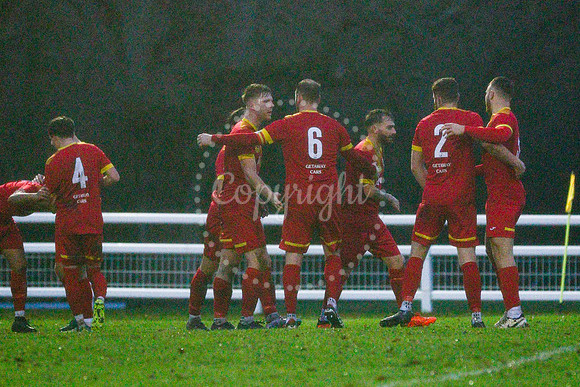 Football action from Walsham-le-Willows vs  Brantham Athletic in