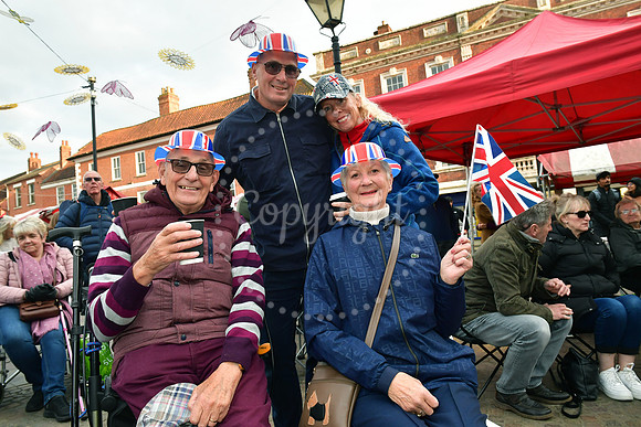 VE Day celebrations in Newark Market Place