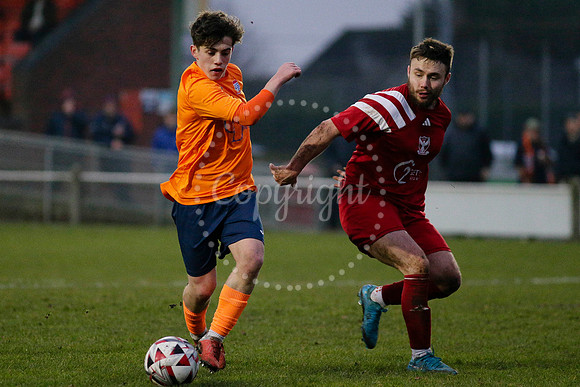 Football action from Diss Town FC vs Parson Drove