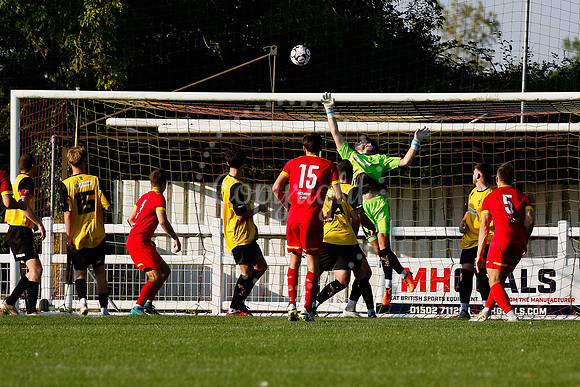 Football action from Walsham-le-Willows vs Fakenham Town